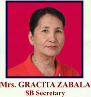 Mrs. GRACITA ZABALA SB Secretary